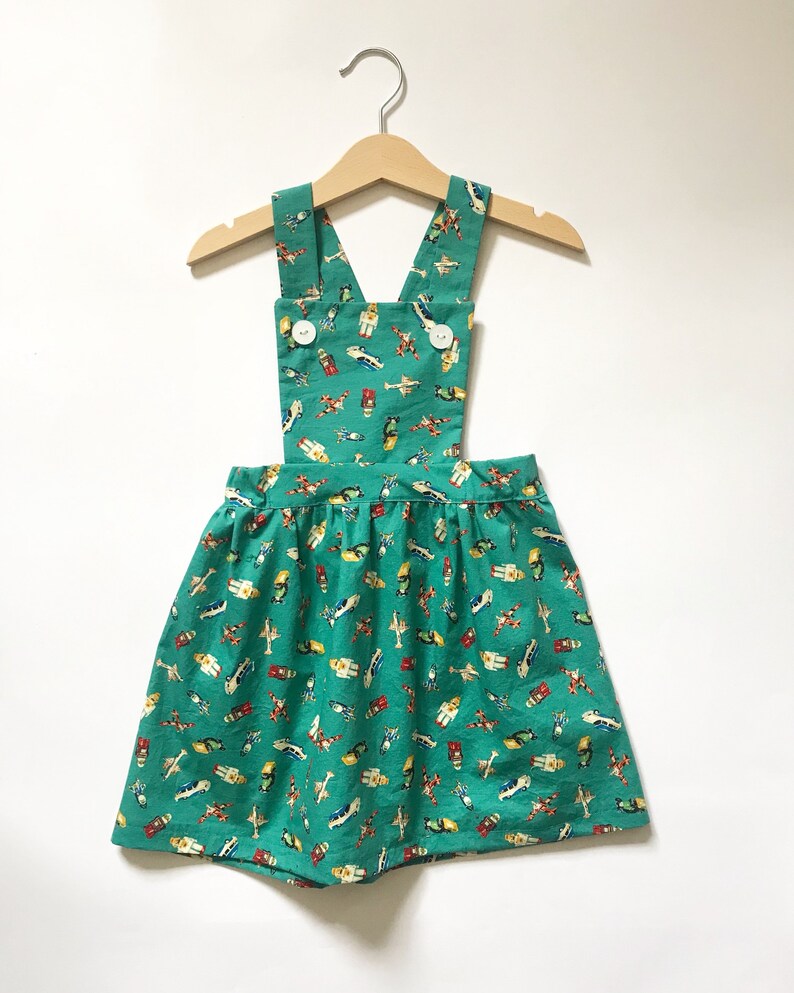 SALE Turquoise Patterned Pinafore Age 4