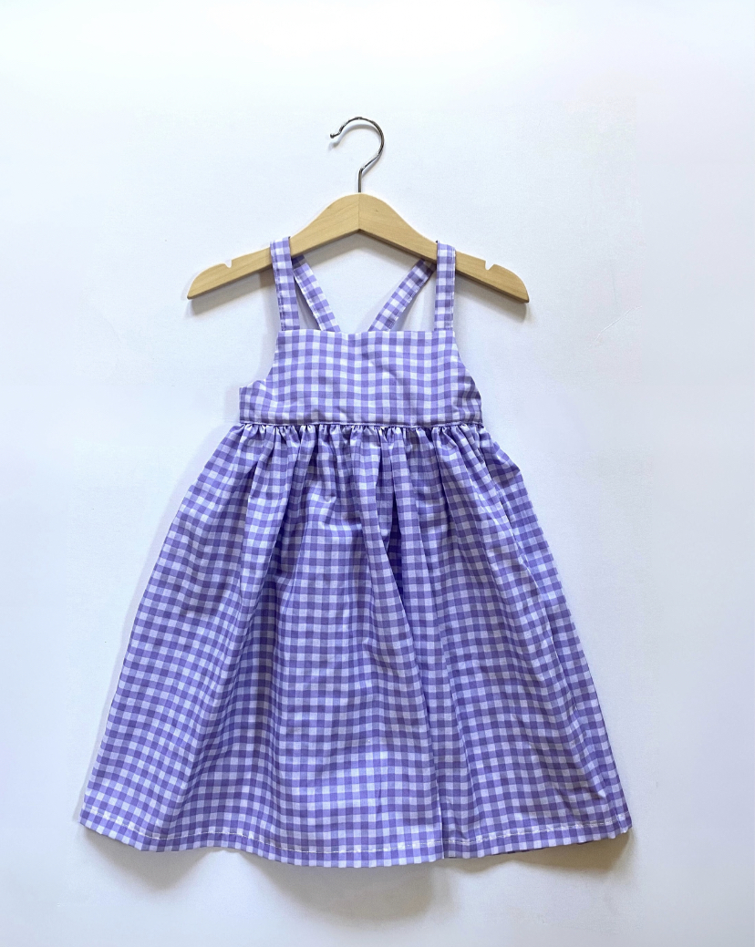 SALE Lilac Gingham Sundress Age 4